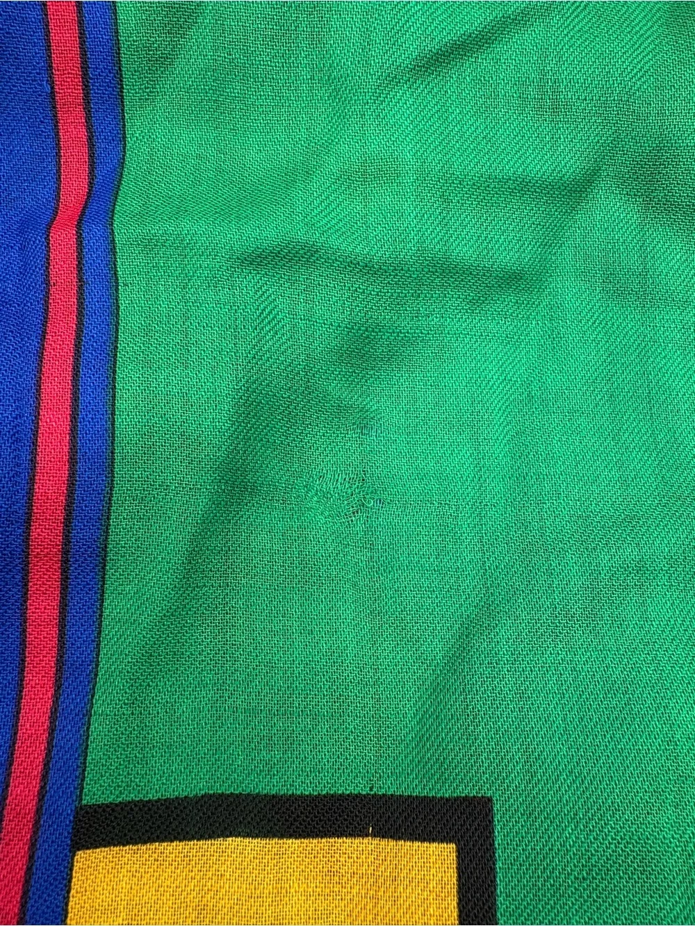Ginnie Johansen  Abstract Geometric Scarf Womens Colorful Retro Vtg 80’s Wool